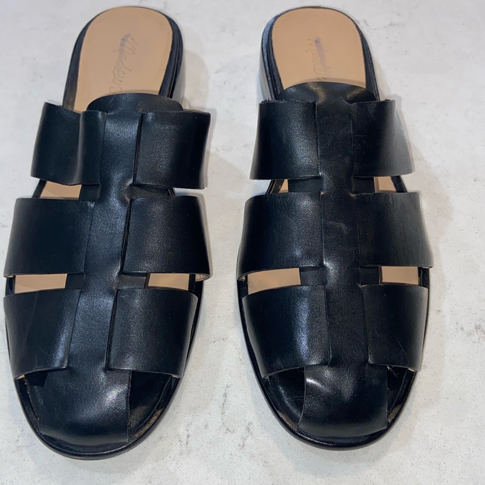 Madewell NEW The Dixson Fisherman Mule in Black Size 7